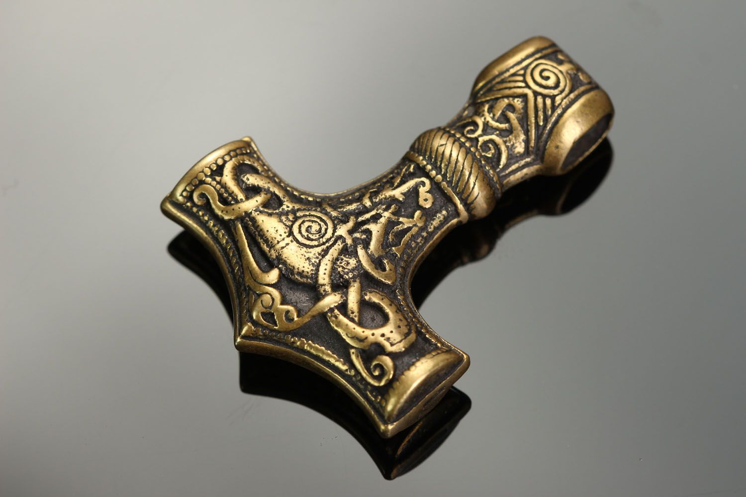 Bronze pendant Hammer of Thor photo 1