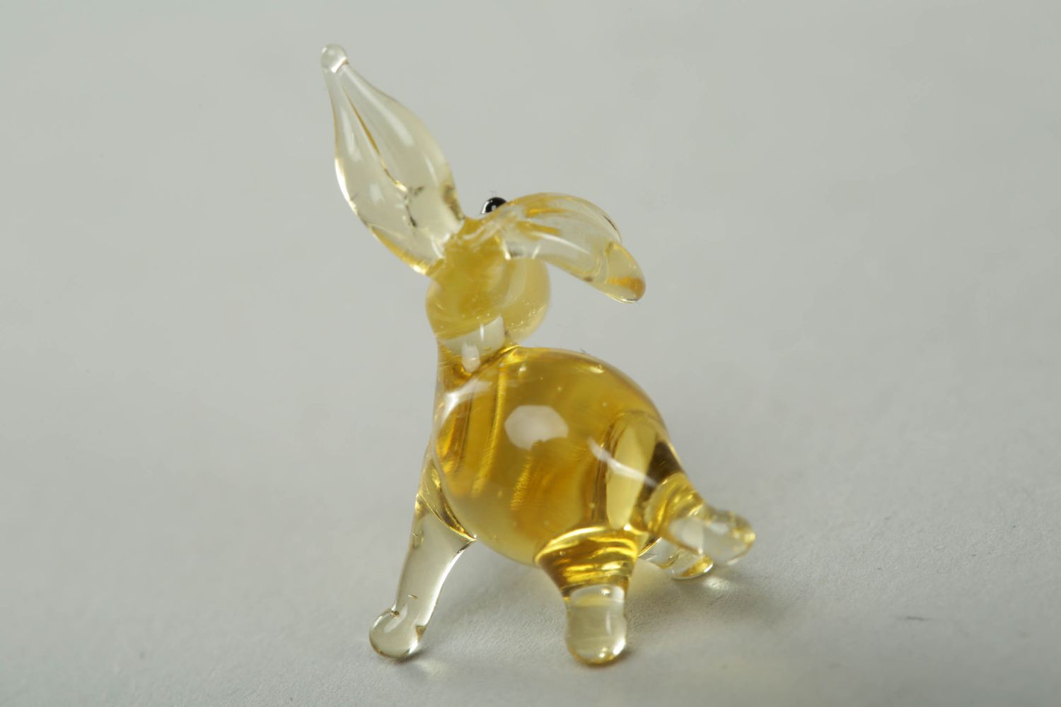 Figura de cristal en técnica de lampwork Asno foto 3