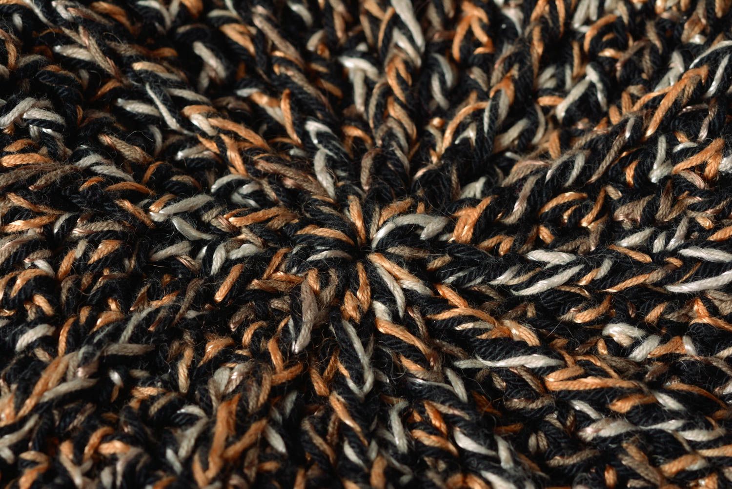 Unusual stylish handmade dark crochet beret women's designer headwear photo 3