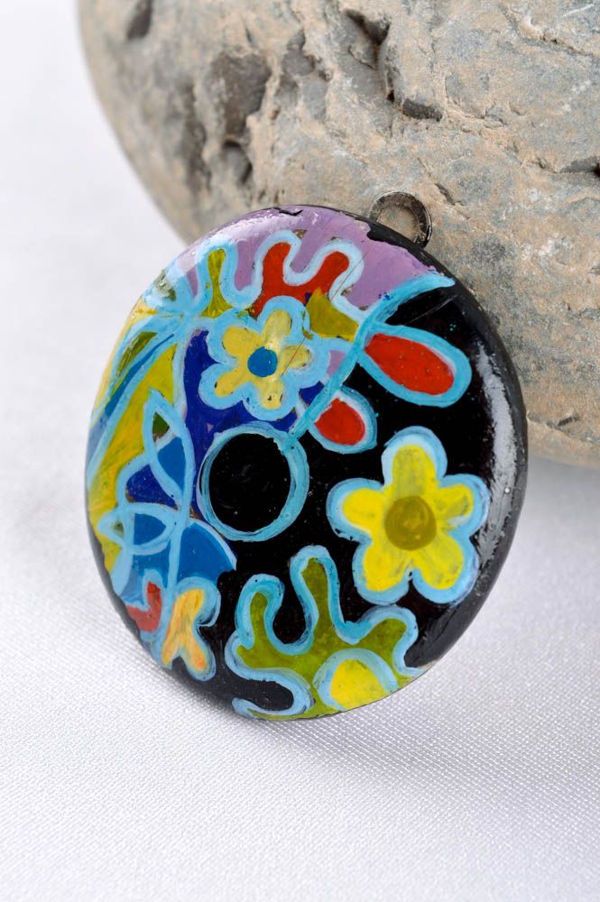 Stylish handmade round stone pendant cool jewelry designs gifts for her photo 1