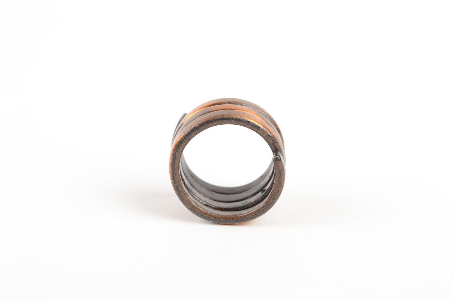 Bague cuivre Bijou fait main spirale design original de créateur Cadeau femme photo 5
