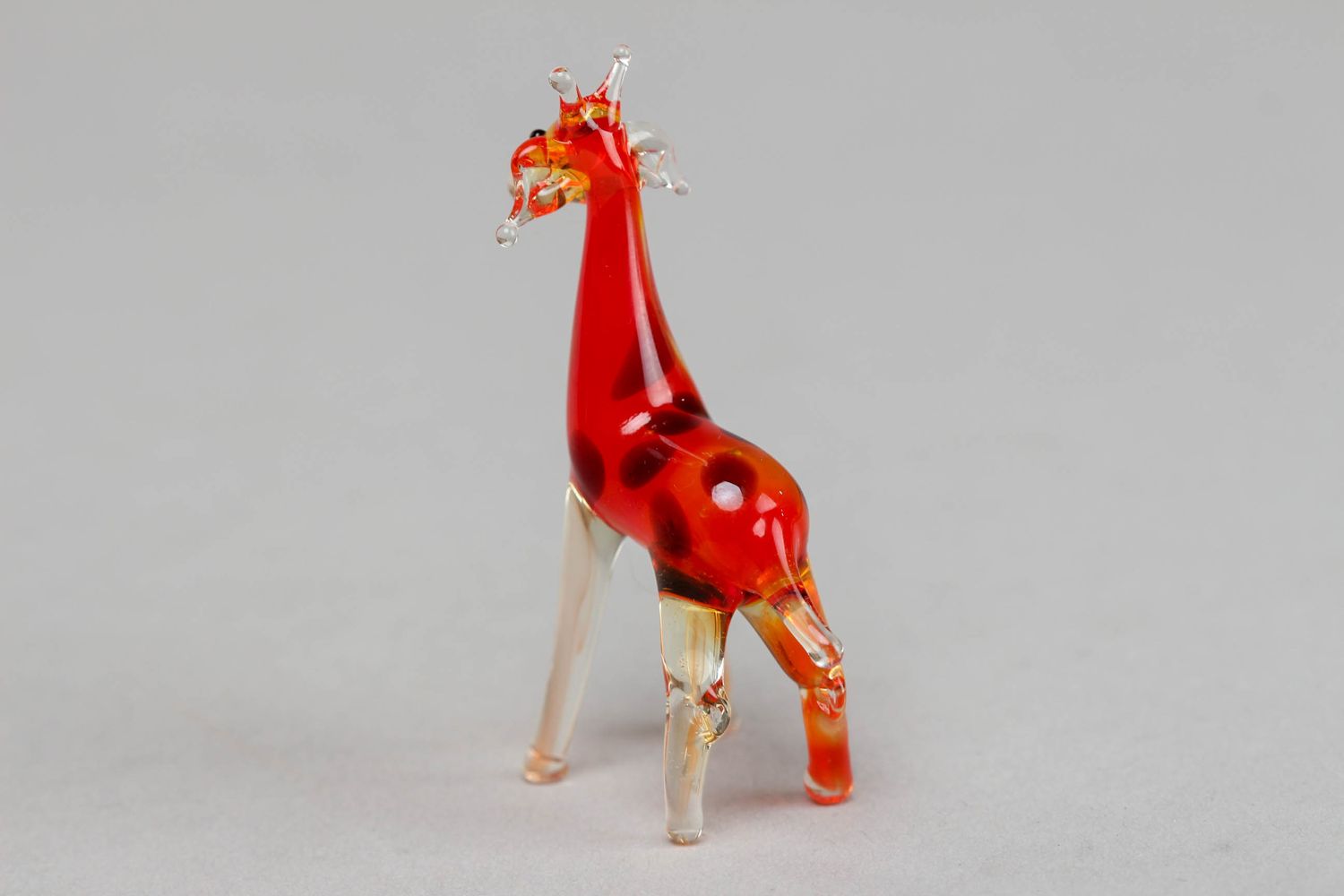 Handmade glass statuette of giraffe  photo 2
