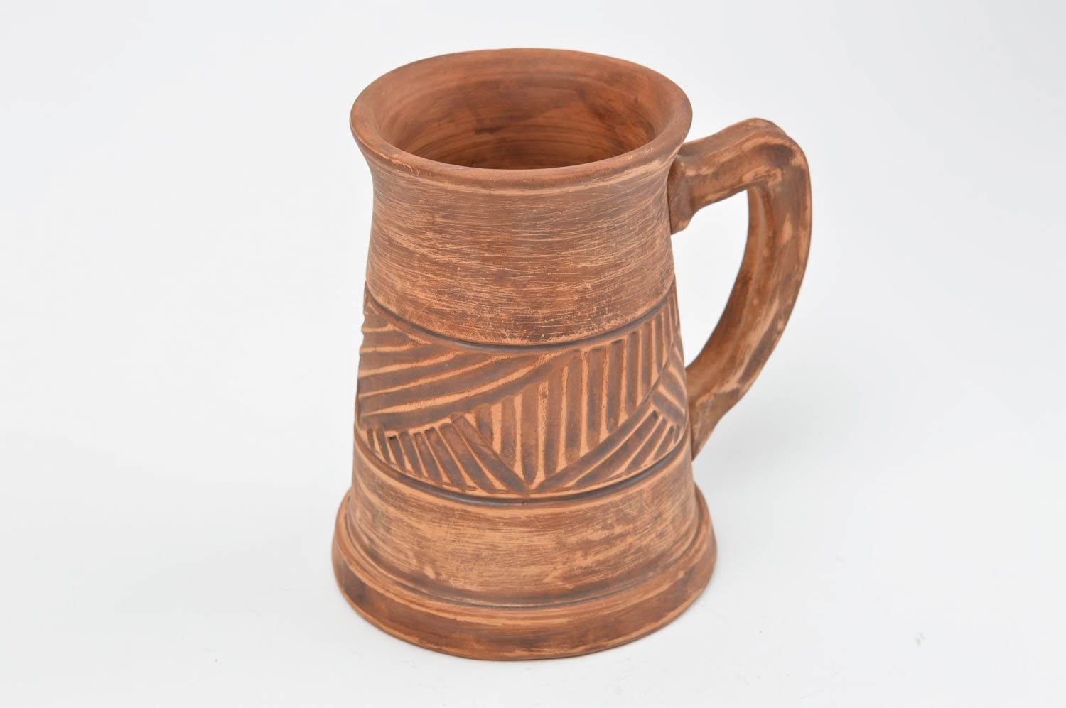Handmade beer mug red clay ceramic cup designer eco friendly tableware for home photo 3