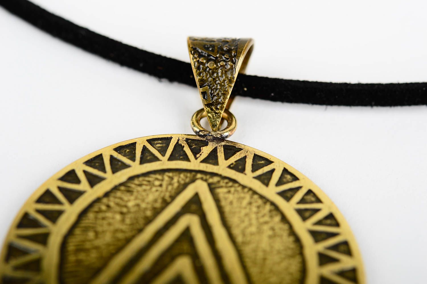 Handmade pendant unusual accessory gift ideas brass jewelry metal pendant photo 5
