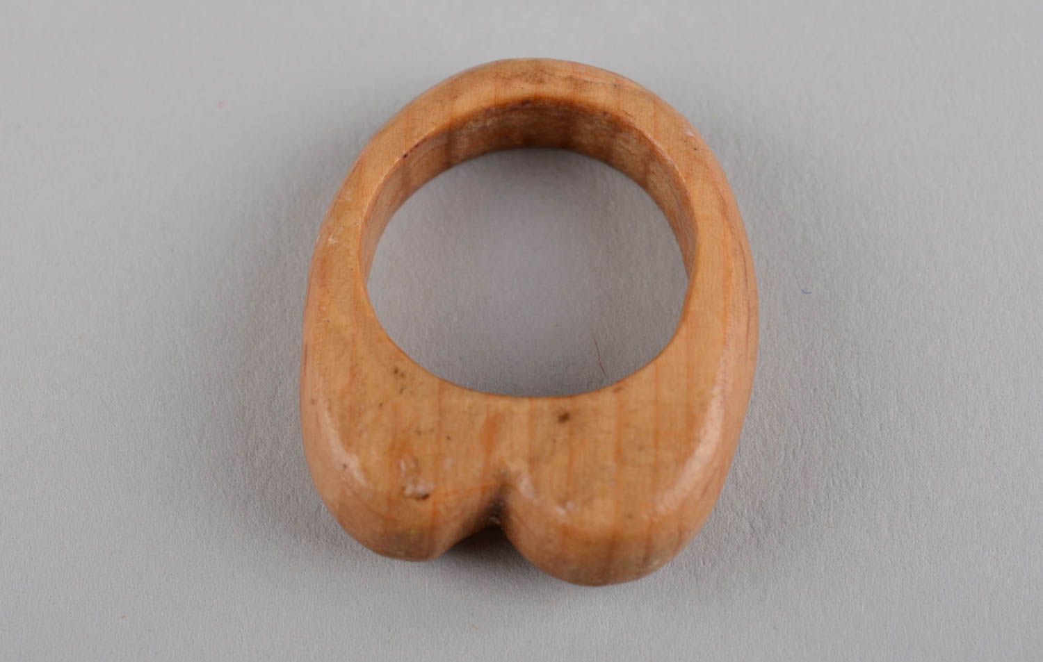 Кольцо ручной работы кольцо для девушек сердечко изделие из дерева очень милое фото 8