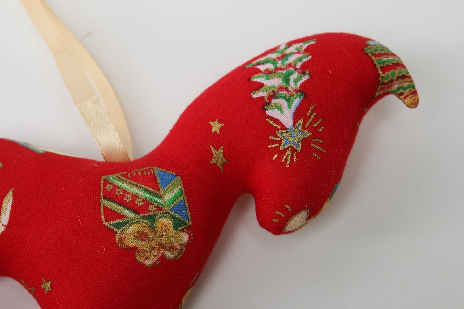 Beautiful handmade soft toy stuffed fabric toy nursery design for decorative use photo 3