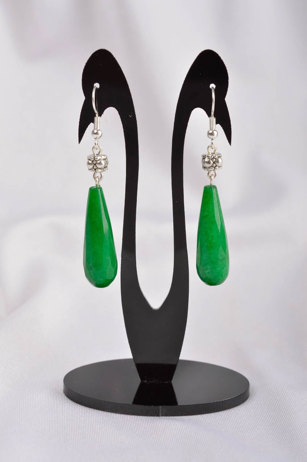 Lange Ohrhänger handgeschaffen Ohrringe für Damen stilvoll Modeschmuck Ohrringe foto 1