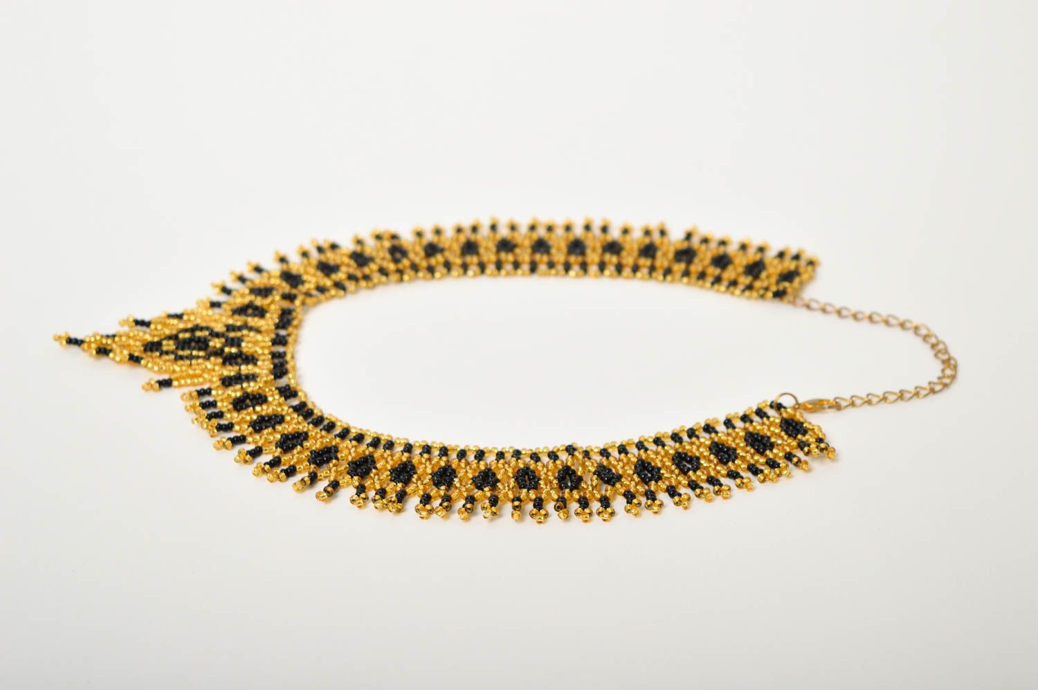 Ожерелье ручной работы украшение из бисера украшение на шею для женщин фото 5
