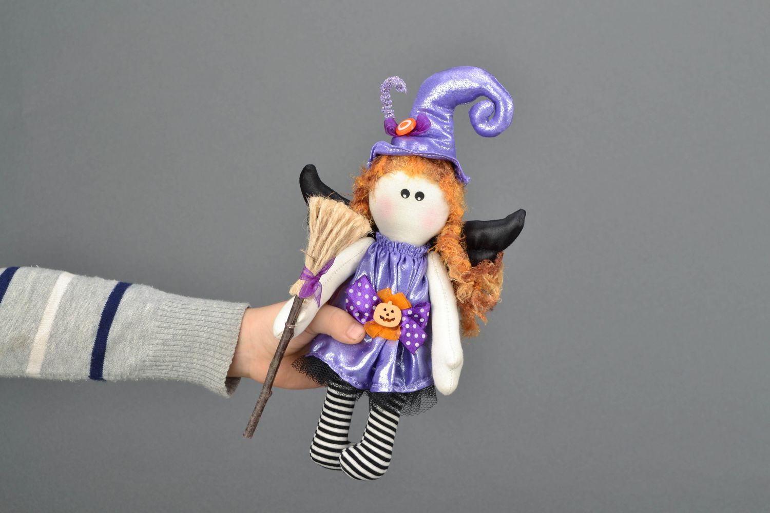 Handmade soft doll Witch photo 2