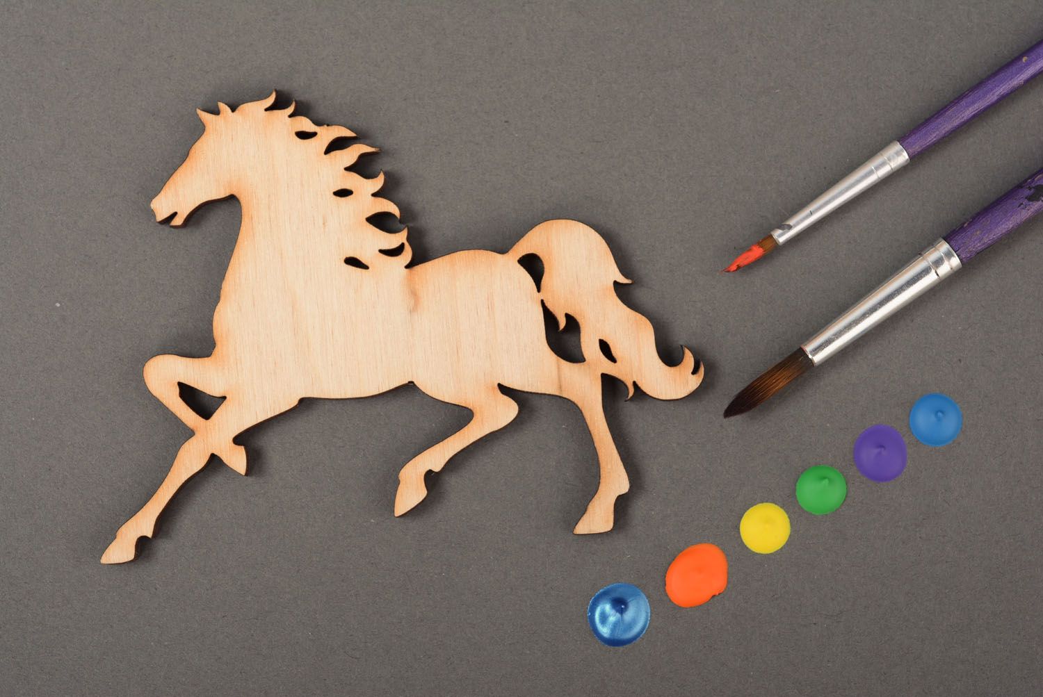 Motif en bois à décorer cheval fait main photo 1