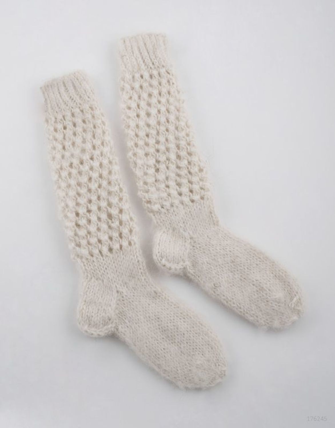 Socken beige Handgestrickte Socken schöne warme Socken modische Baumwolle Socken foto 2