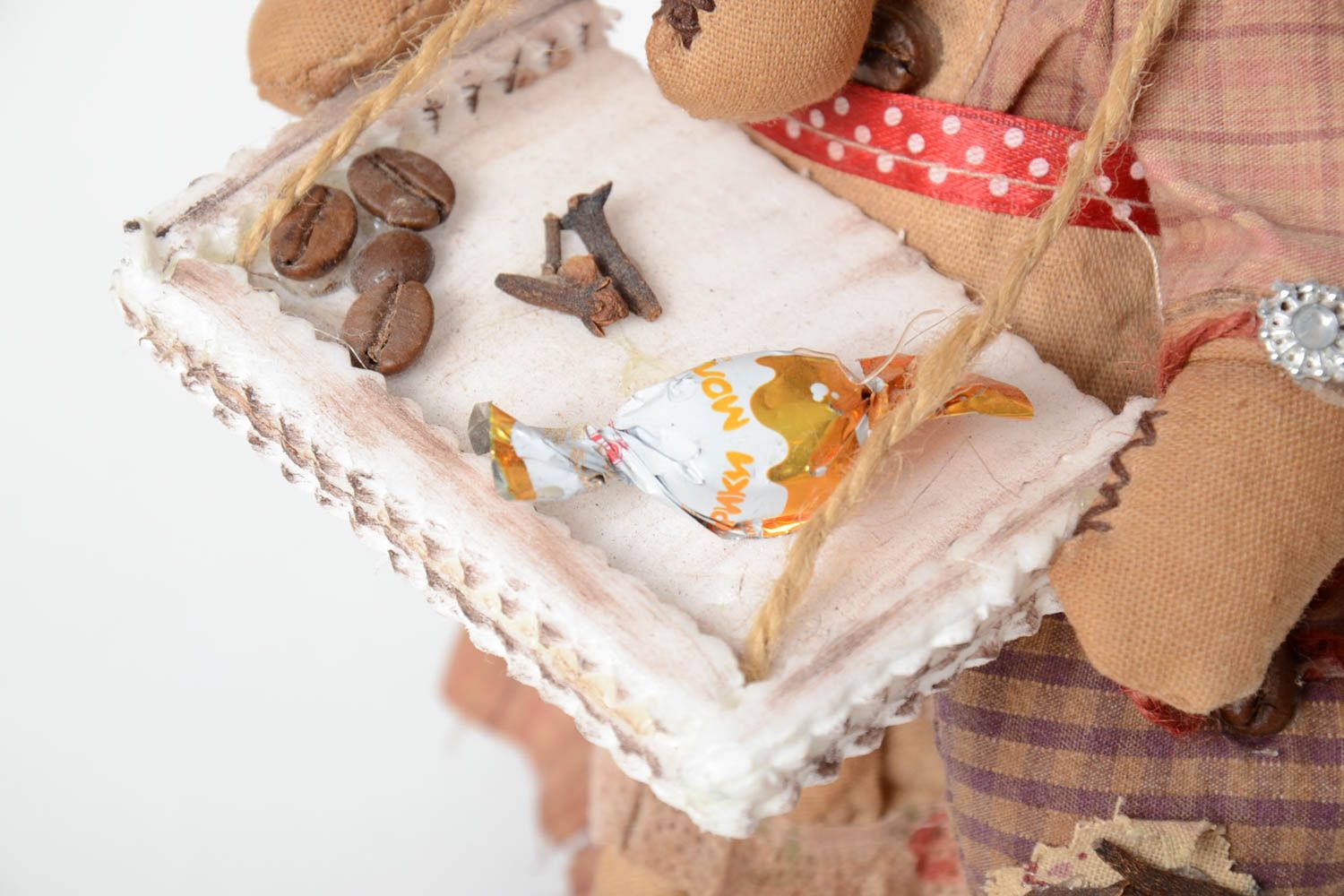 Muñeca de trapo hecha a mano original estilosa bonita aromatizada decorativa foto 3