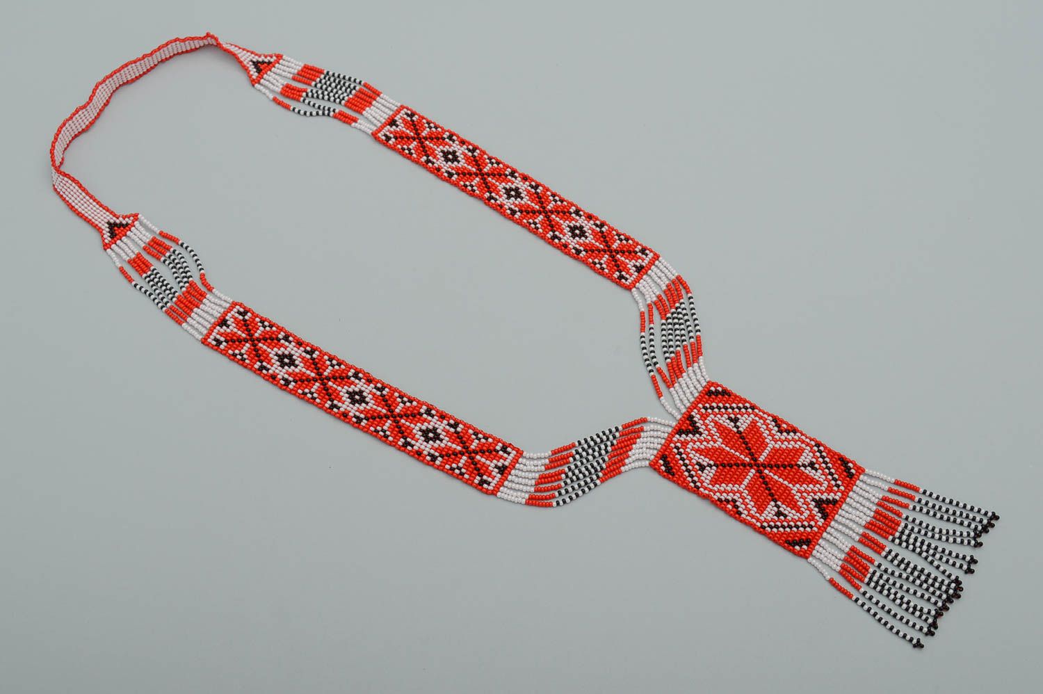 Schmuck aus Rocailles handmade Damen Halskette stilvoll Collier Modeschmuck foto 2