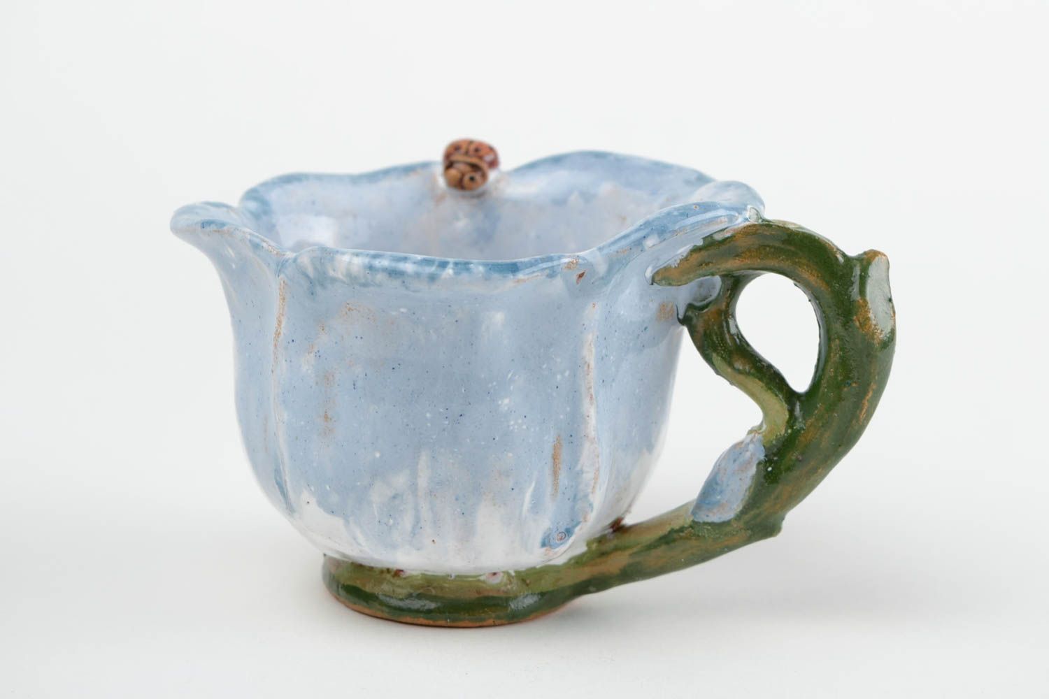 Handmade Küchen Geschirr Keramik Tasse mit Henkel Geschenk für Frau 250 ml foto 4