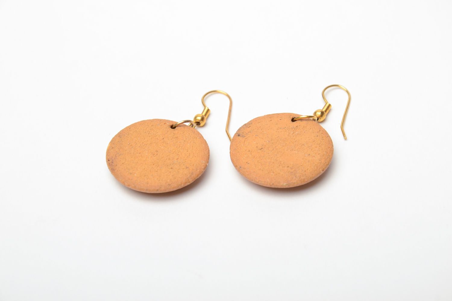 Ceramic earrings painted with glaze photo 5