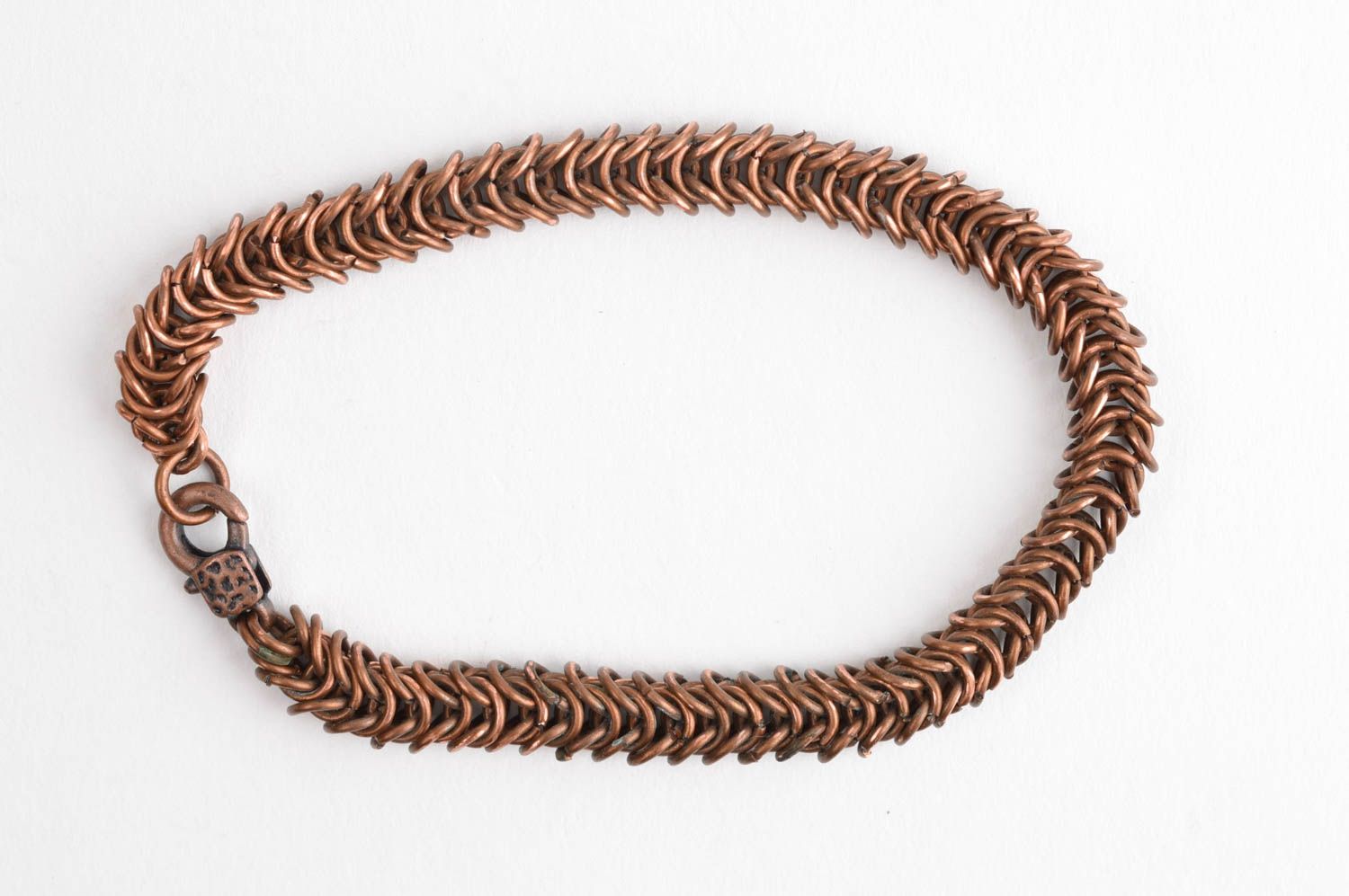 Handmade copper bracelet chain weaving accessories designer bijouterie for girls photo 3