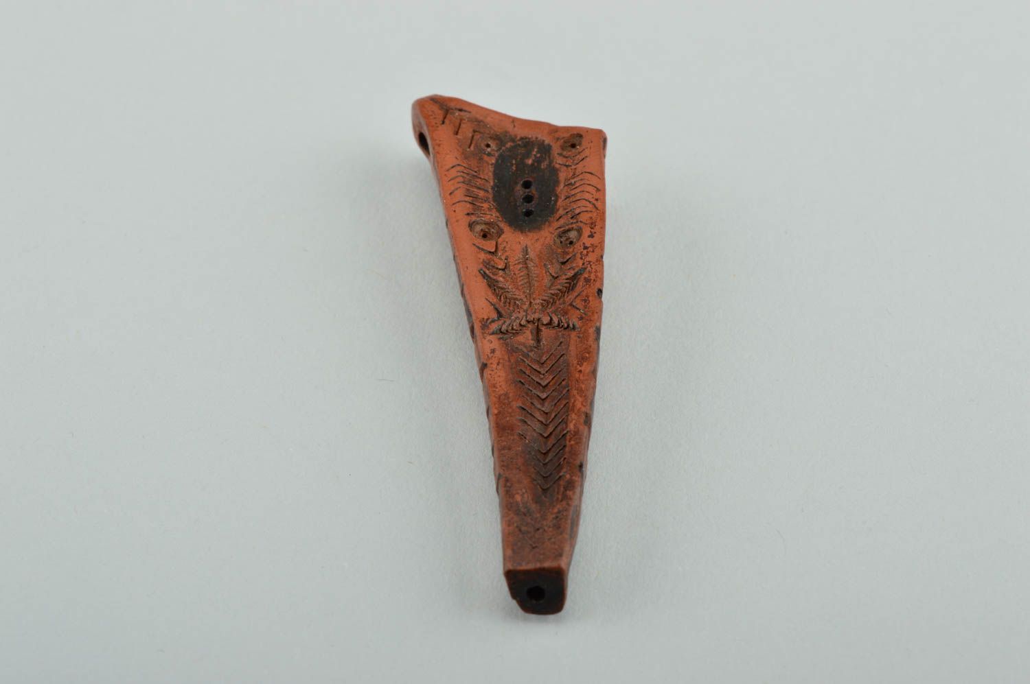 Pipa de barro artesanal accesorio para fumador original regalo para hombres foto 5