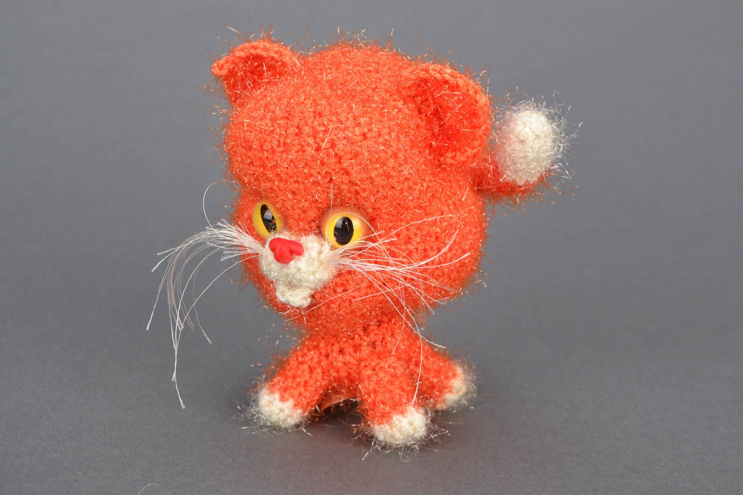 Crochet soft toy Cat with Big Head photo 1