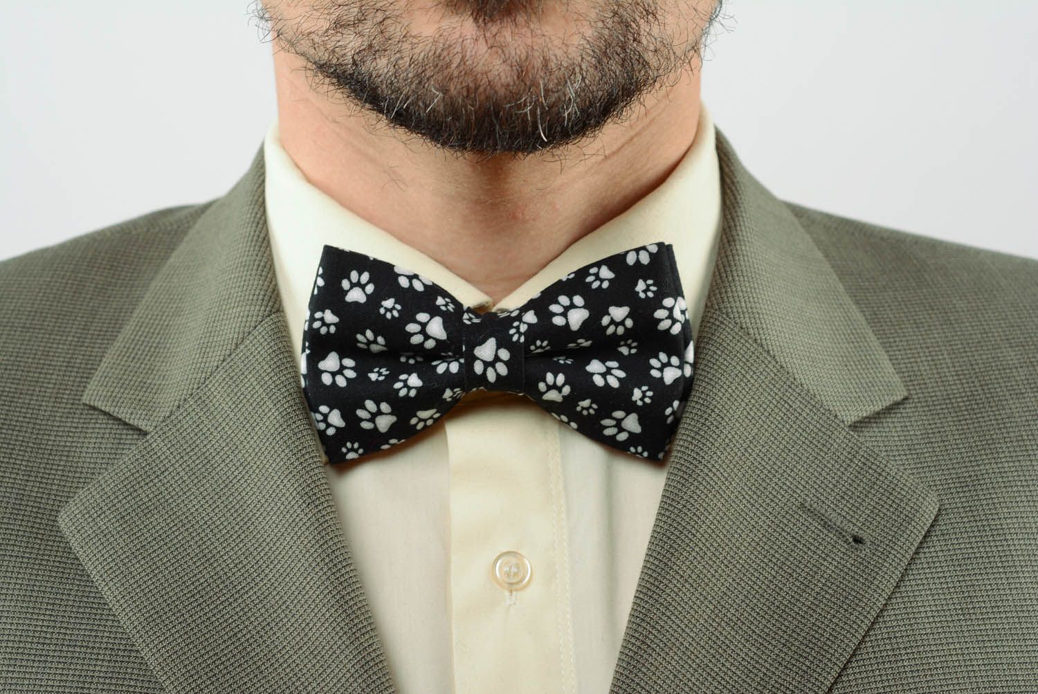 Bow tie sewn of cotton photo 1