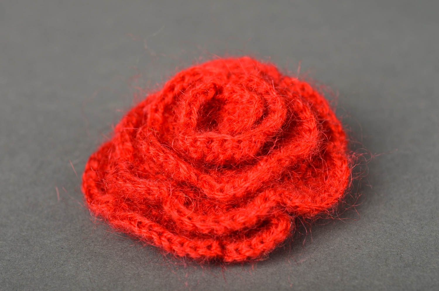 Goma para el pelo artesanal accesorio para niñas regalo original flor roja foto 2