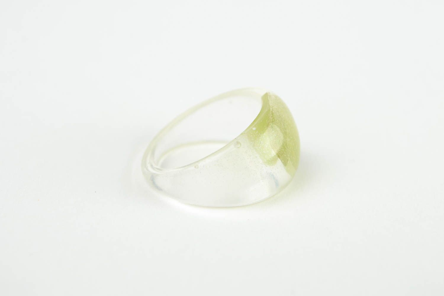 Handmade ring designer accessory unusual gift for women epoxy jewelry photo 5