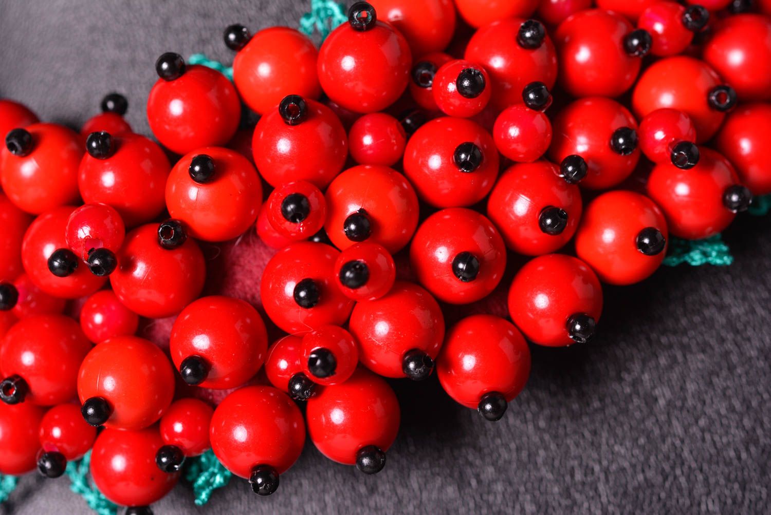 Collar original de color rojo soutache bisutería artesanal regalo para mujer foto 3