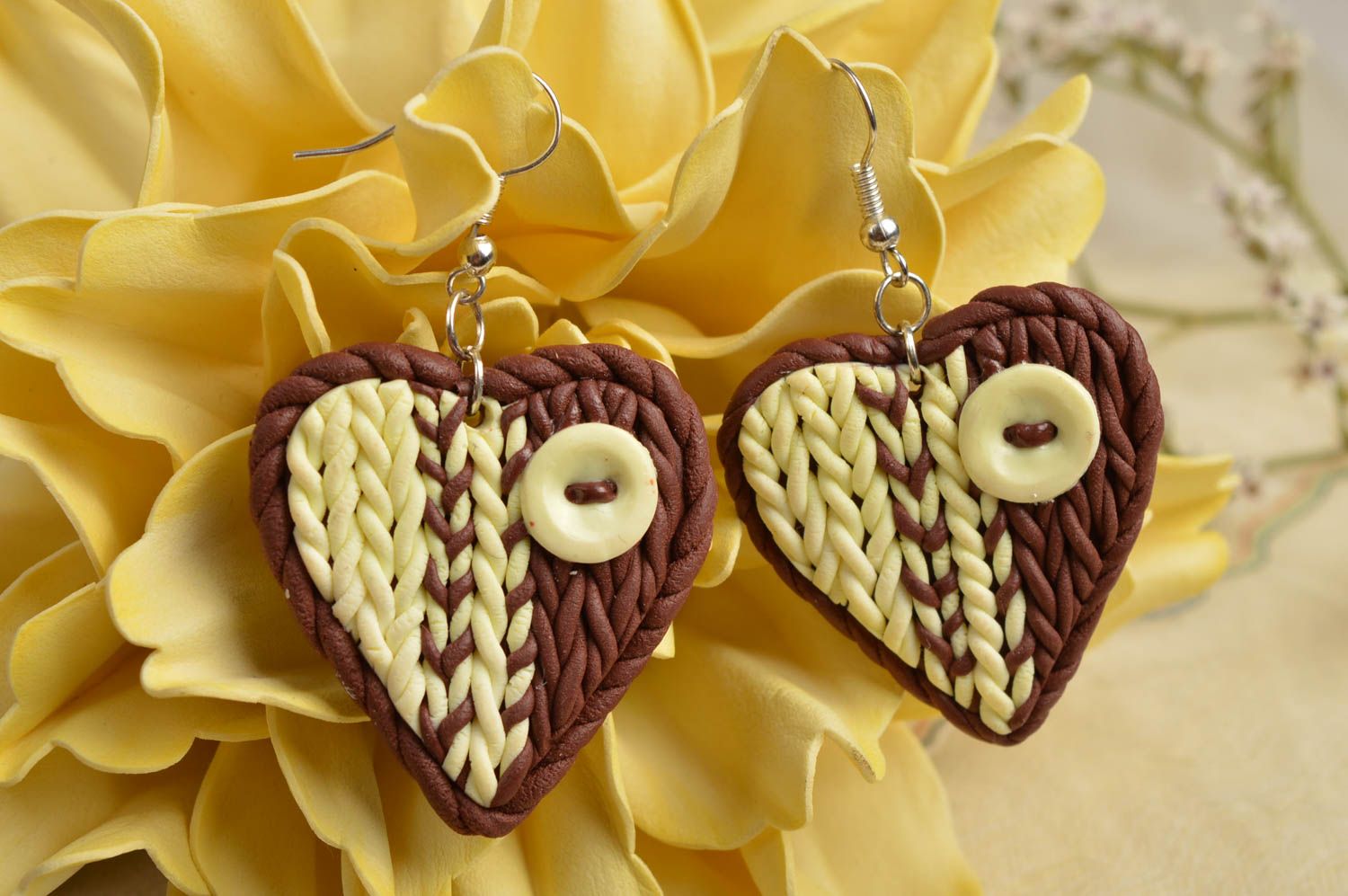 Beautiful handmade plastic earrings accessories for girls polymer clay ideas photo 1