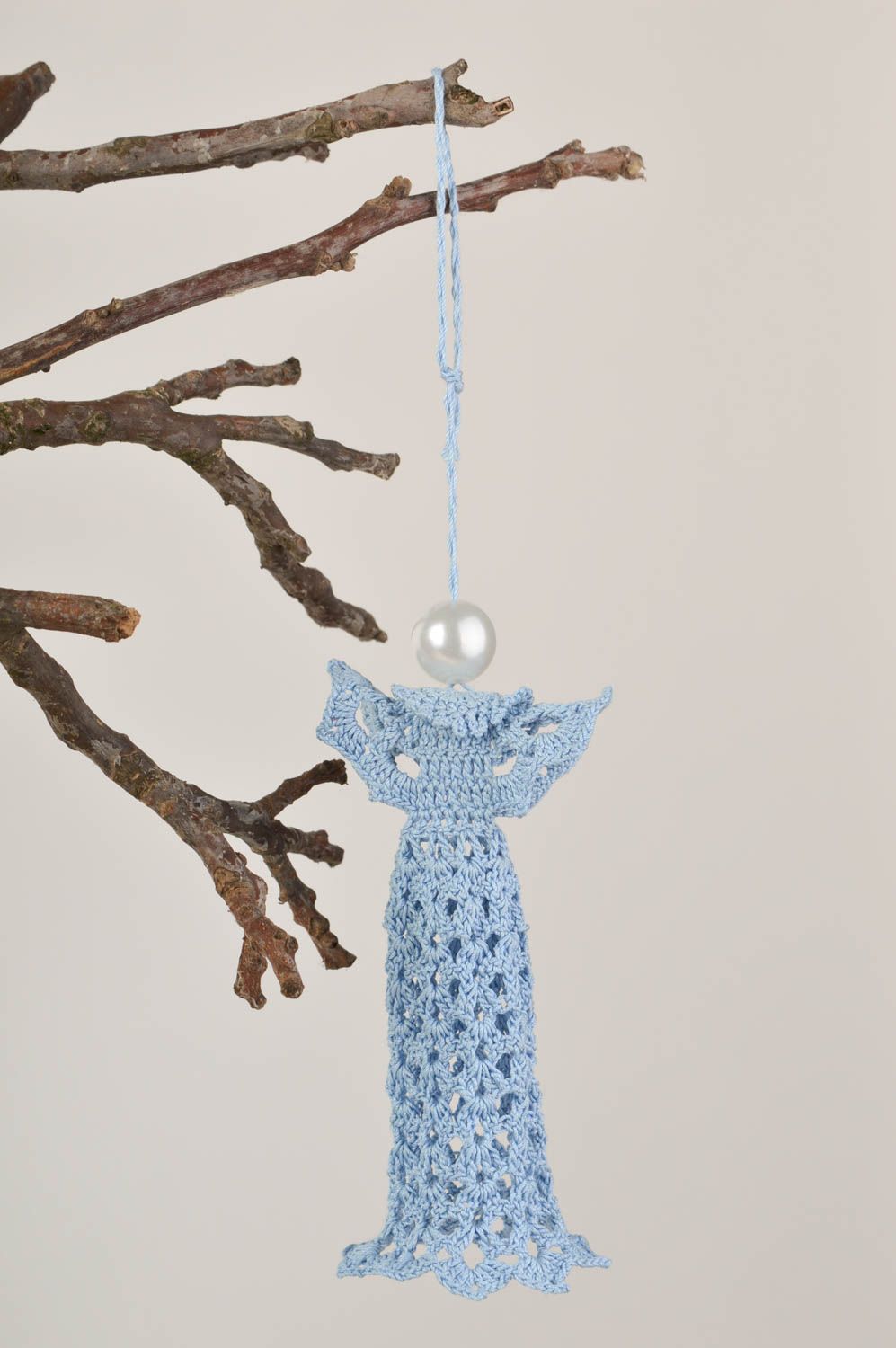 Colgante artesanal tejido a crochet decoración de interior regalo original foto 1