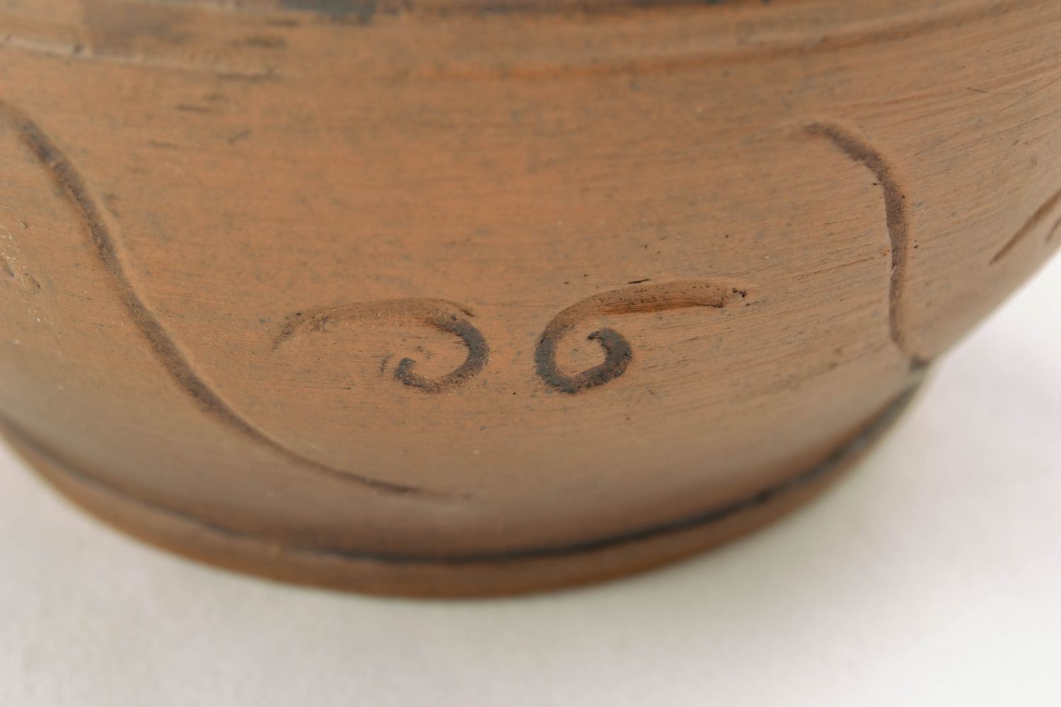 5,5 18 oz brown ceramic soup bowl handmade pottery bowl piece 0,75 lb photo 4