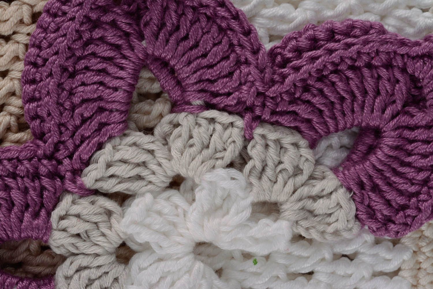 Sac Grande fleur tricoté au crochet pour enfant photo 4
