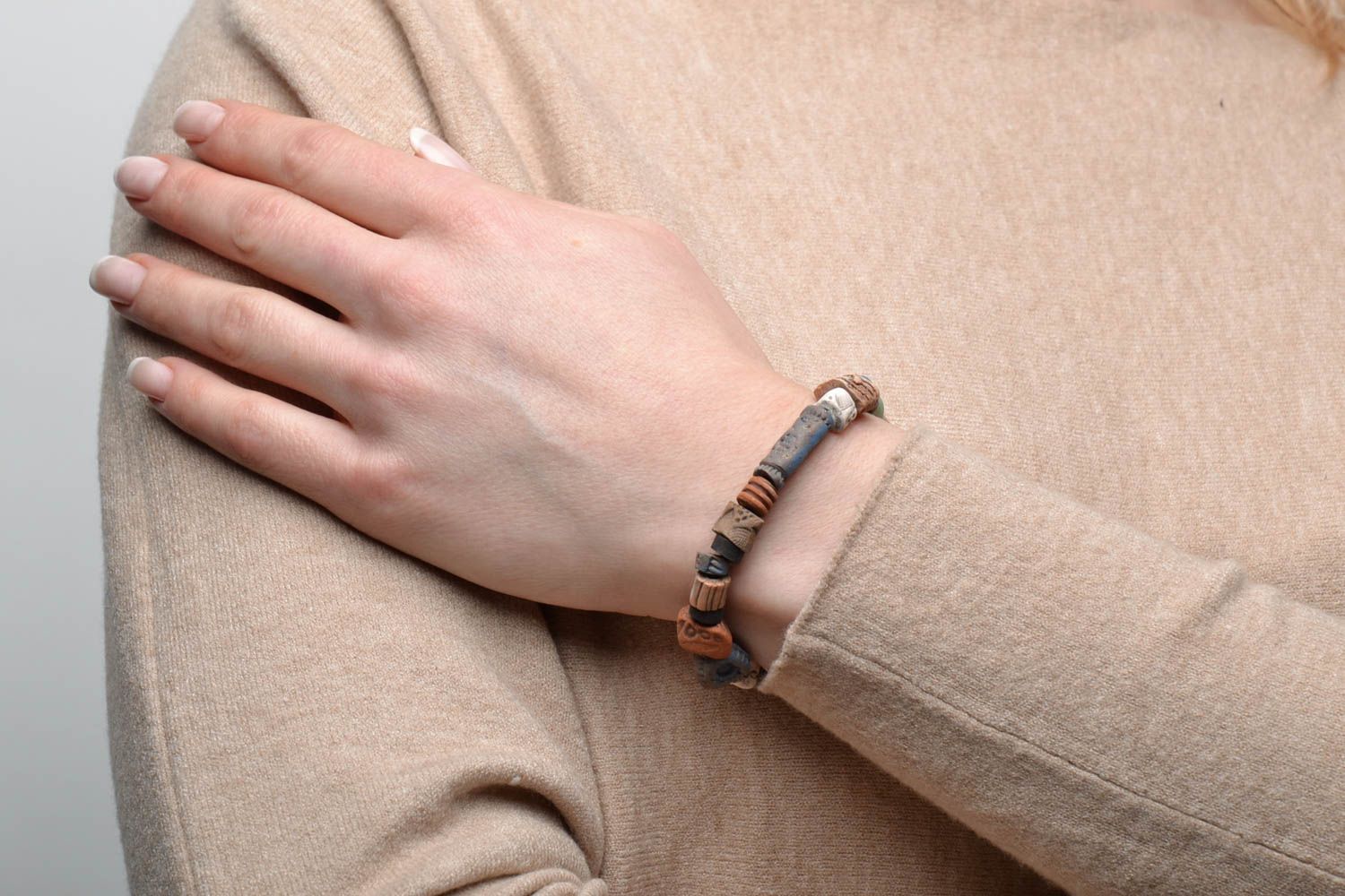 Wrist bracelet in eco style photo 2