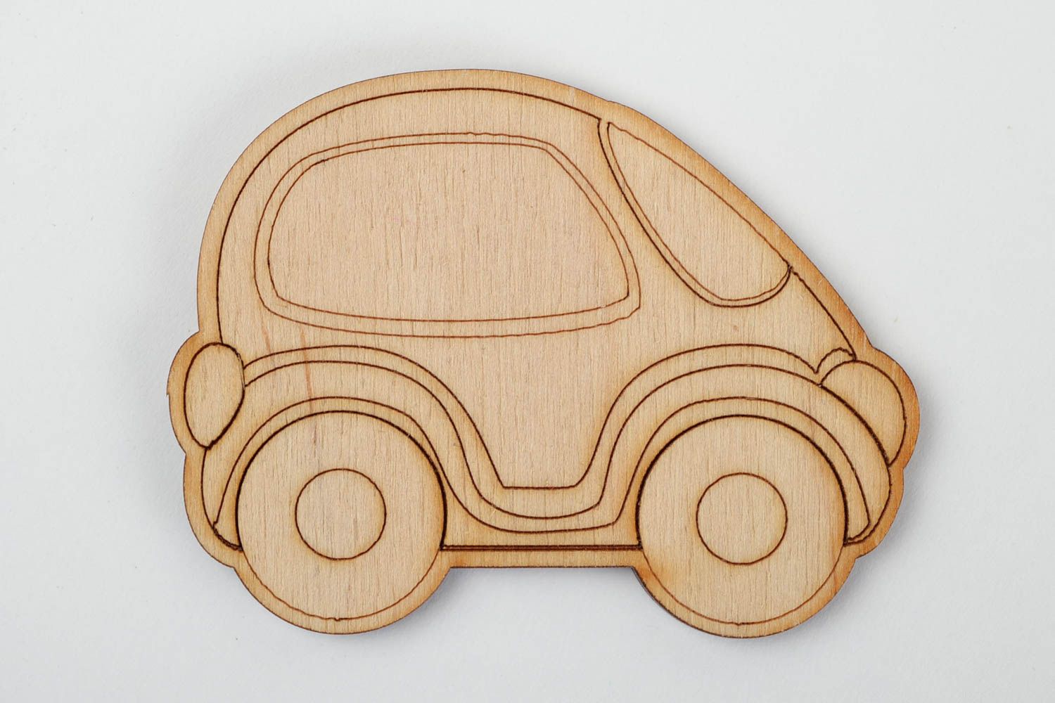 Handmade Holz Rohling Holzartikel zum Bemalen Scrapbooking Material Auto foto 3
