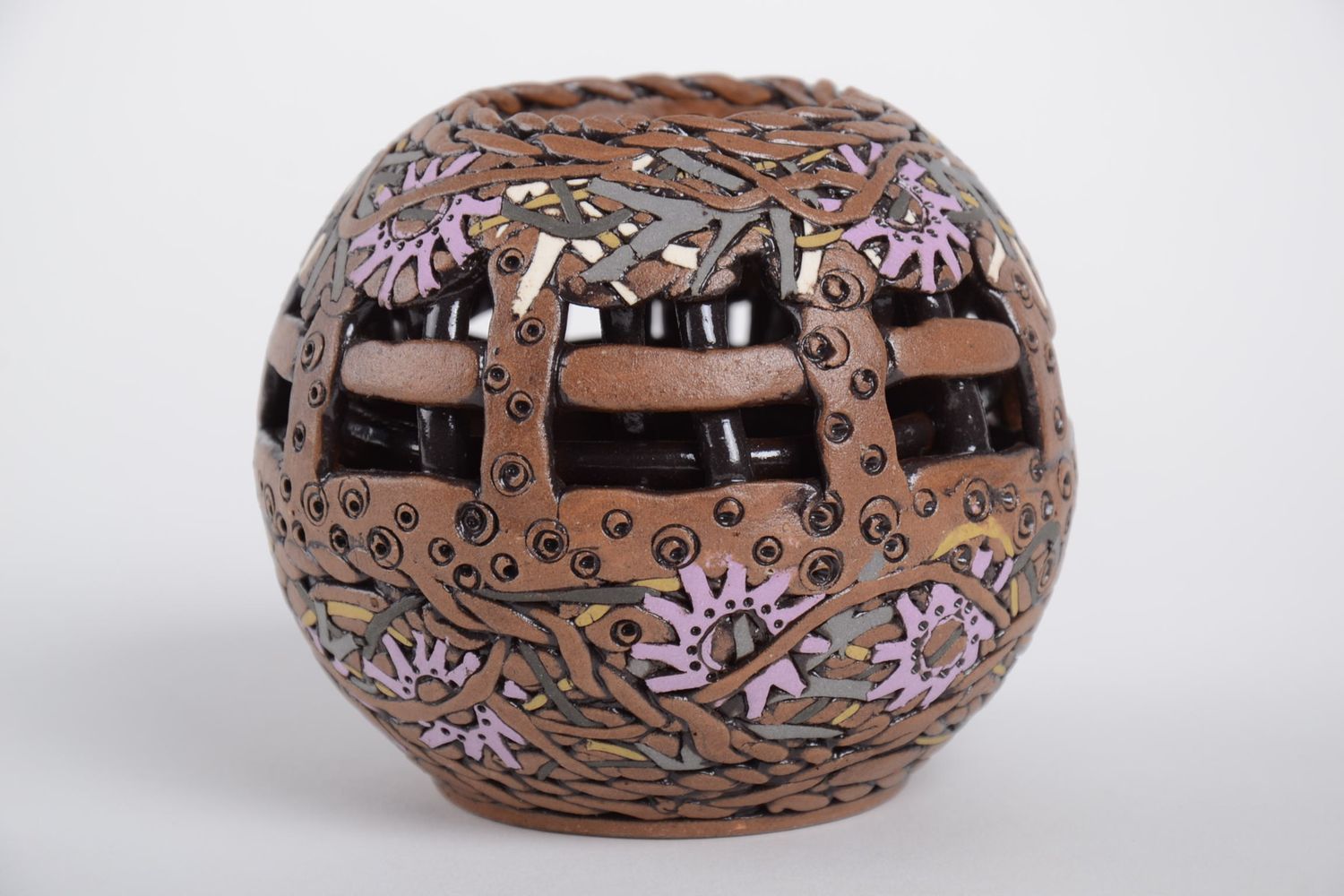 Portavelas de cerámica artesanal regalo original para amigo elemento decorativo foto 2