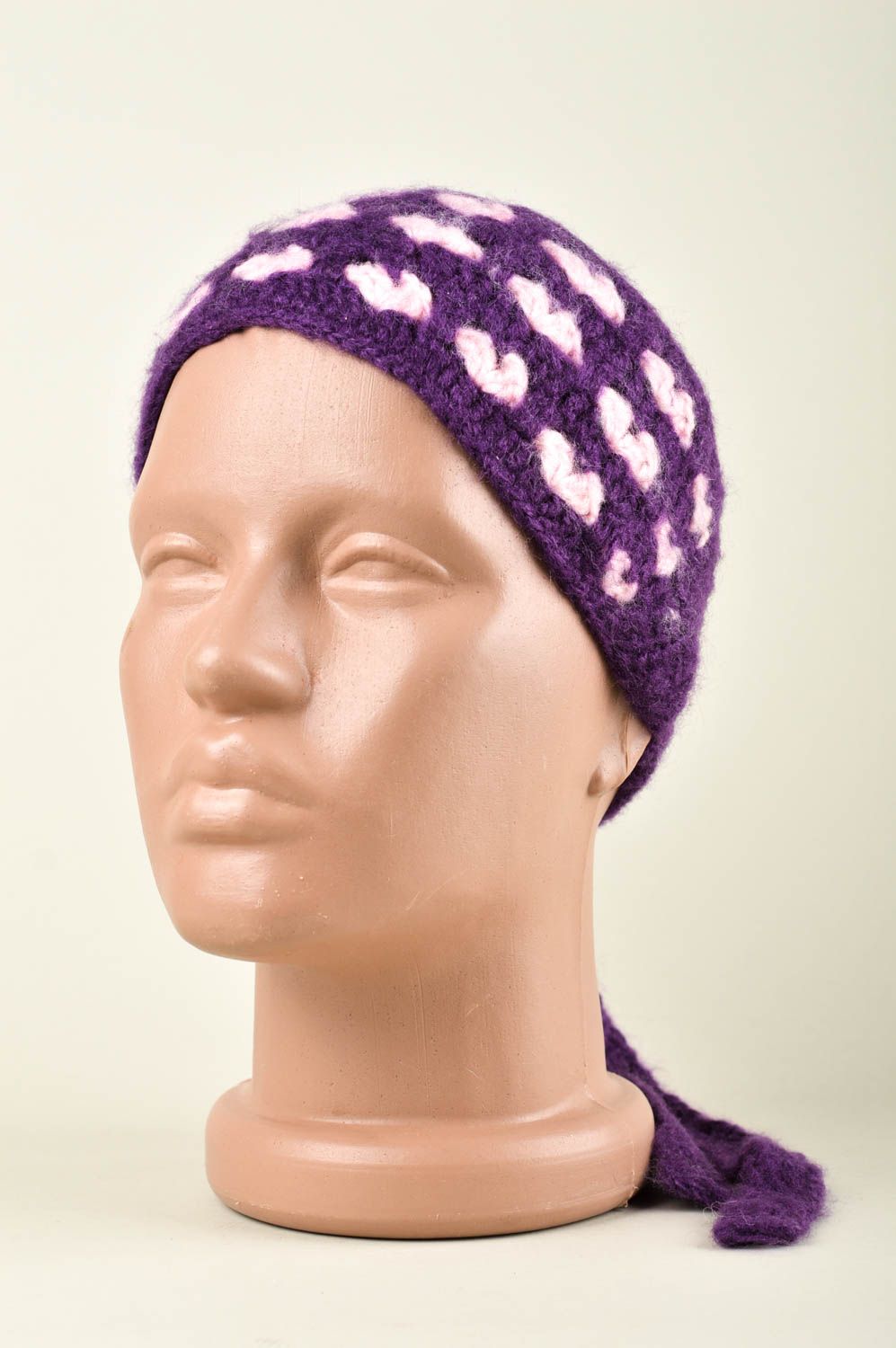 Детская повязка на голову крючком handmade повязка для волос повязка для девочки фото 1
