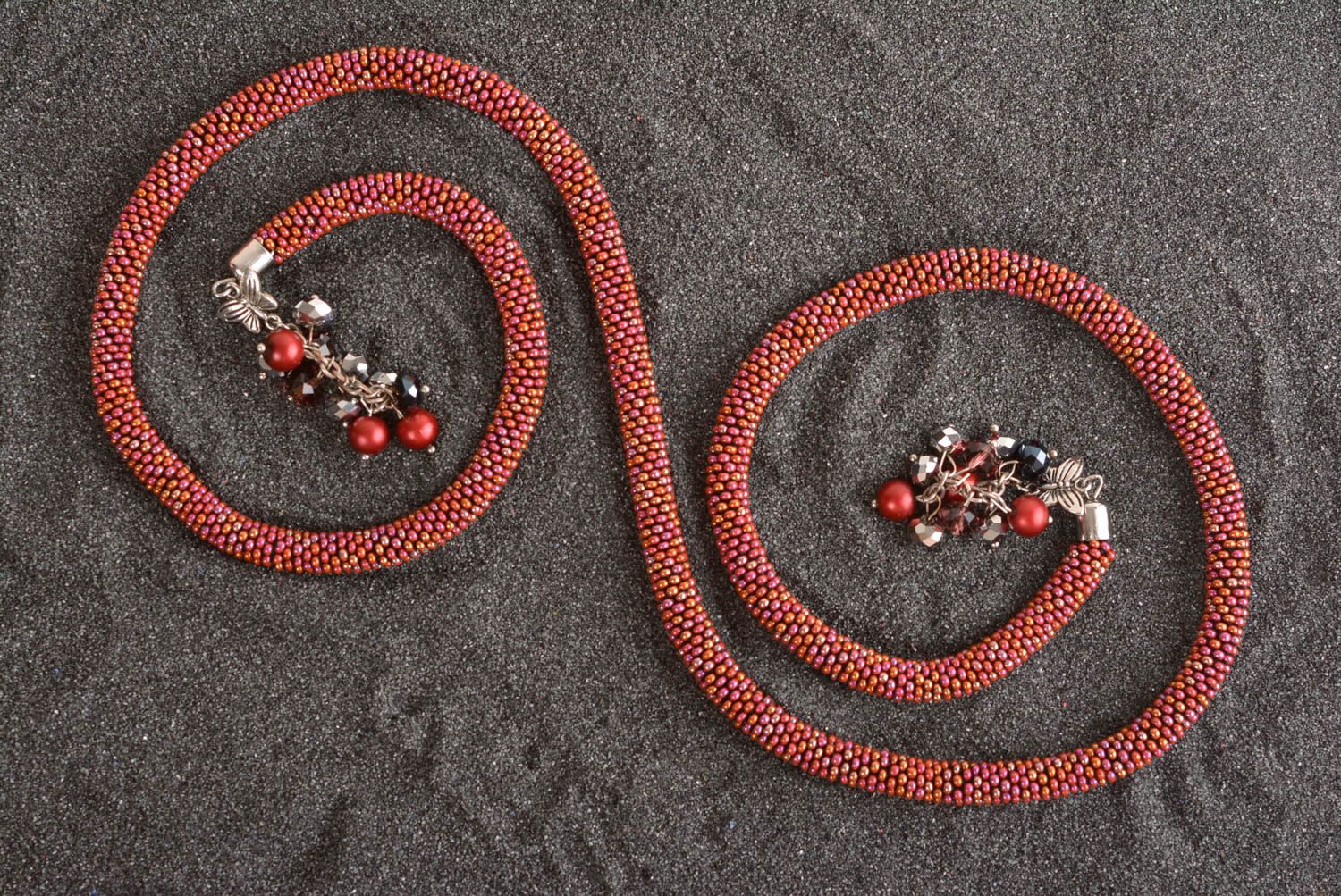 Handmade beaded necklace stylish lariat accessory unusual lariat present photo 4