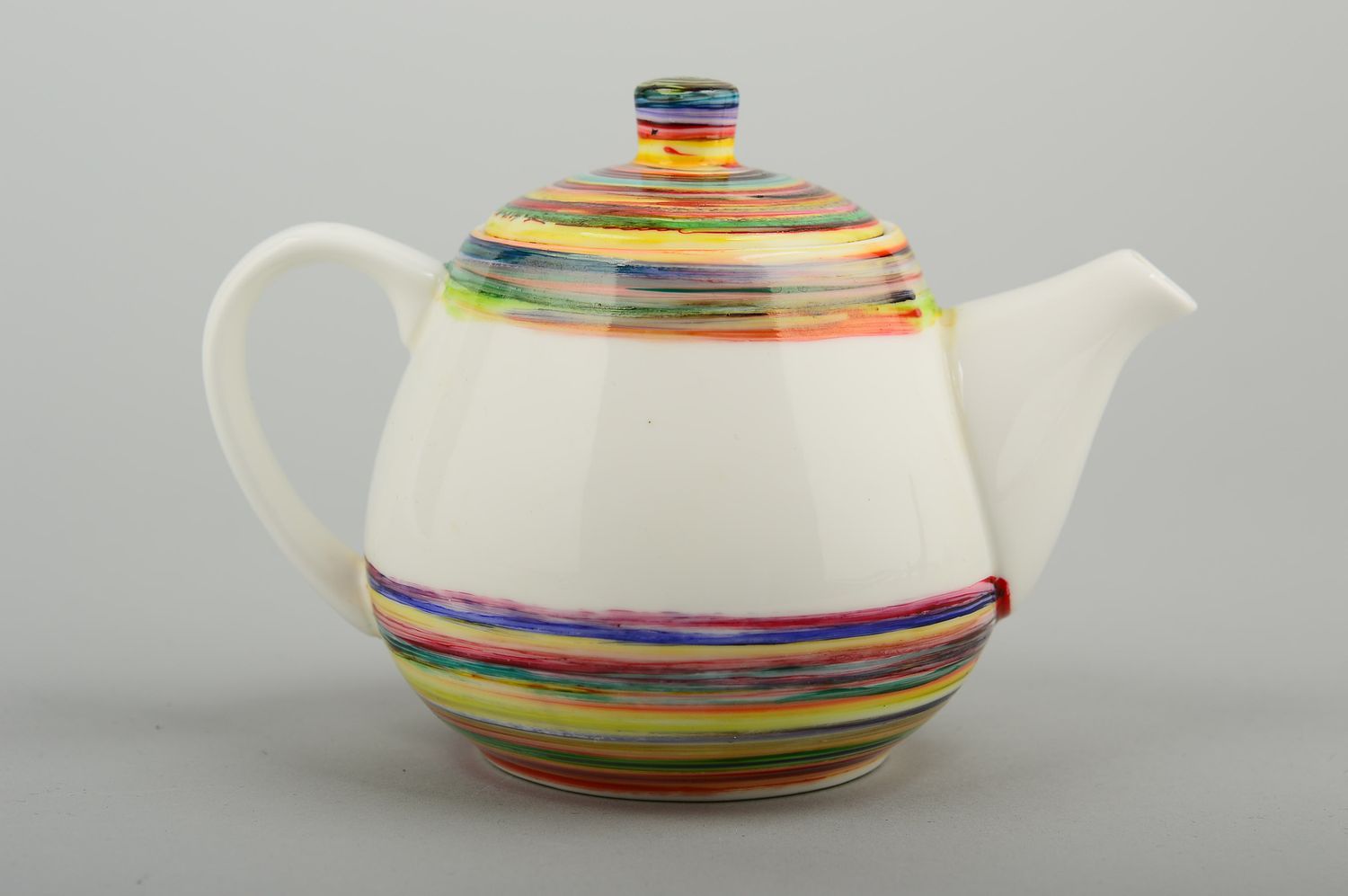 Заварной чайник ручной работы керамический чайник цветной заварник для чая фото 3