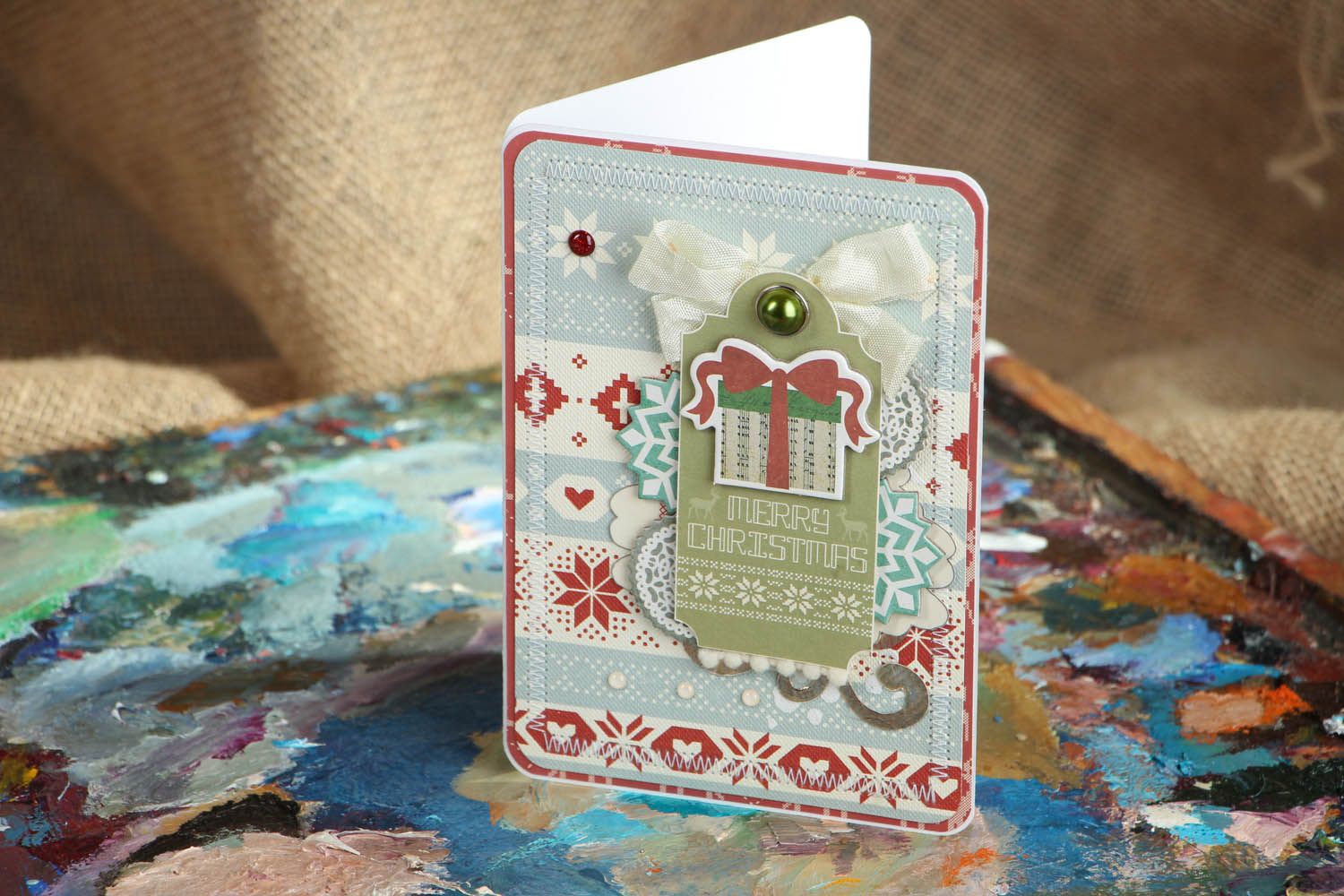Cartão de Natal com strass foto 5