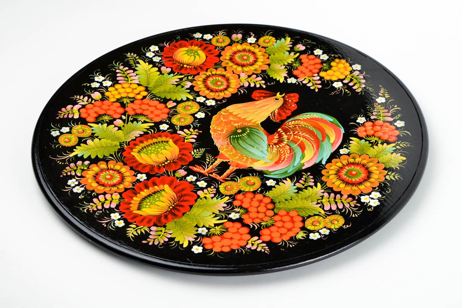 Декоративная тарелка ручной работы декор для дома деревянная тарелка на стену фото 3