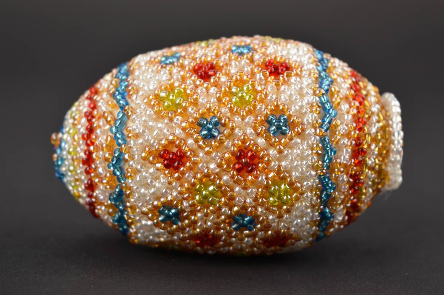 Huevo de Pascua hecho a mano de abalorios regalo original decoración para fiesta foto 5