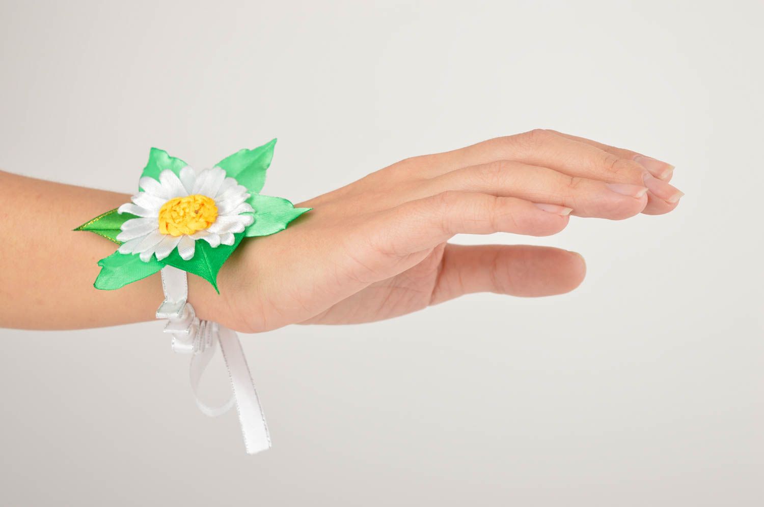 Детский браслет ручной работы модный браслет с цветком элитная бижутерия фото 1