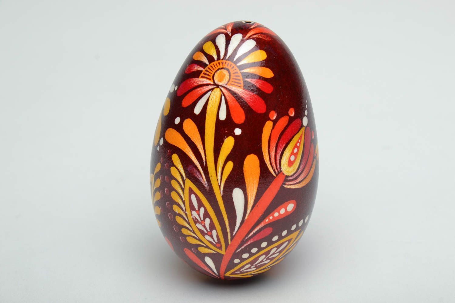 Handmade painted goose Easter egg photo 3