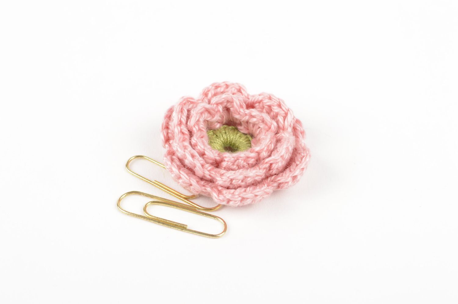 Handmade crochet accessories jewelry making supply flower brooch unique jewelry photo 5