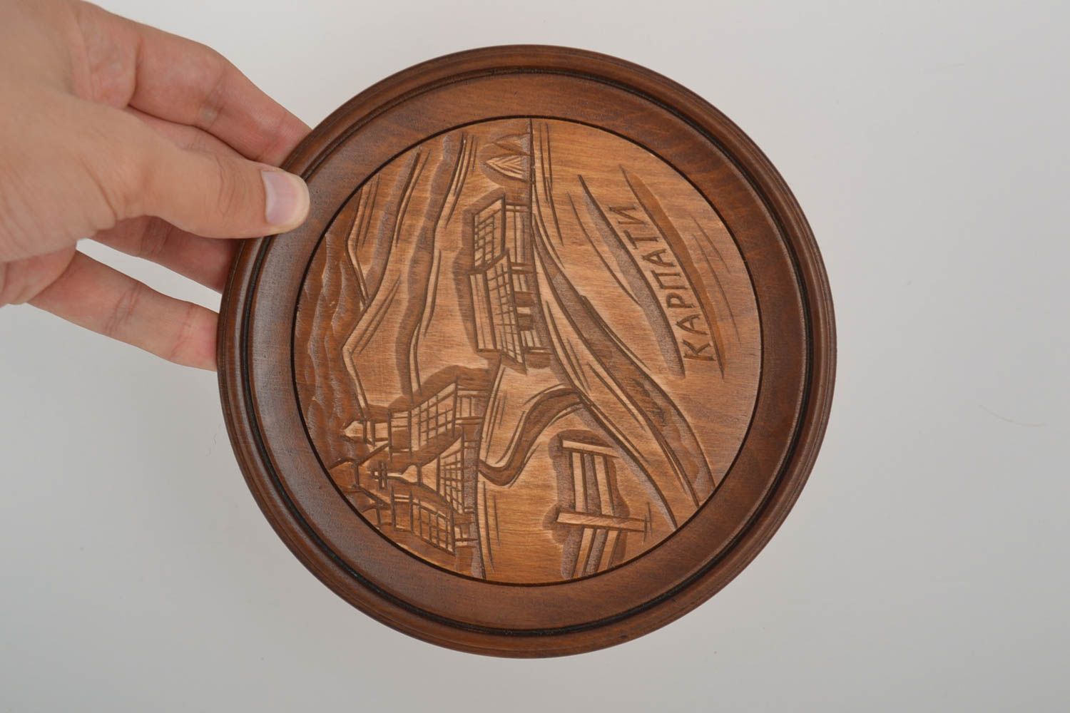 Wooden plate handmade gifts wood wall decor decorative plate wall hanging photo 5