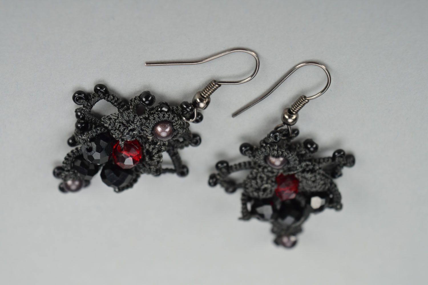 Handmade lacy earrings photo 4