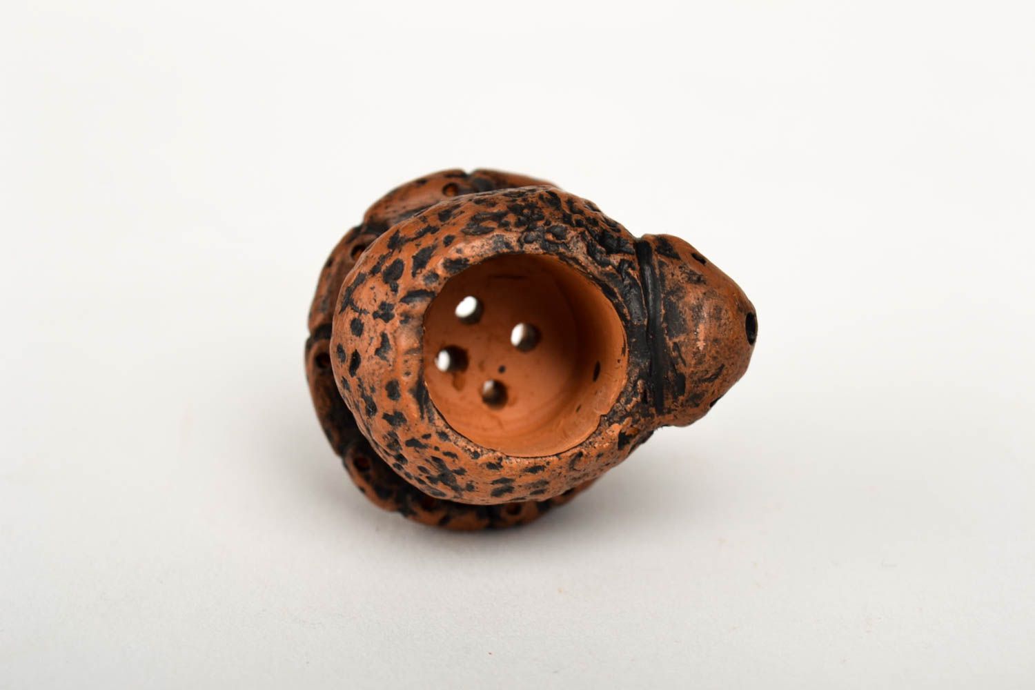 Сувенир ручной работы изделие из глины аксессуар для курения керамический фото 5