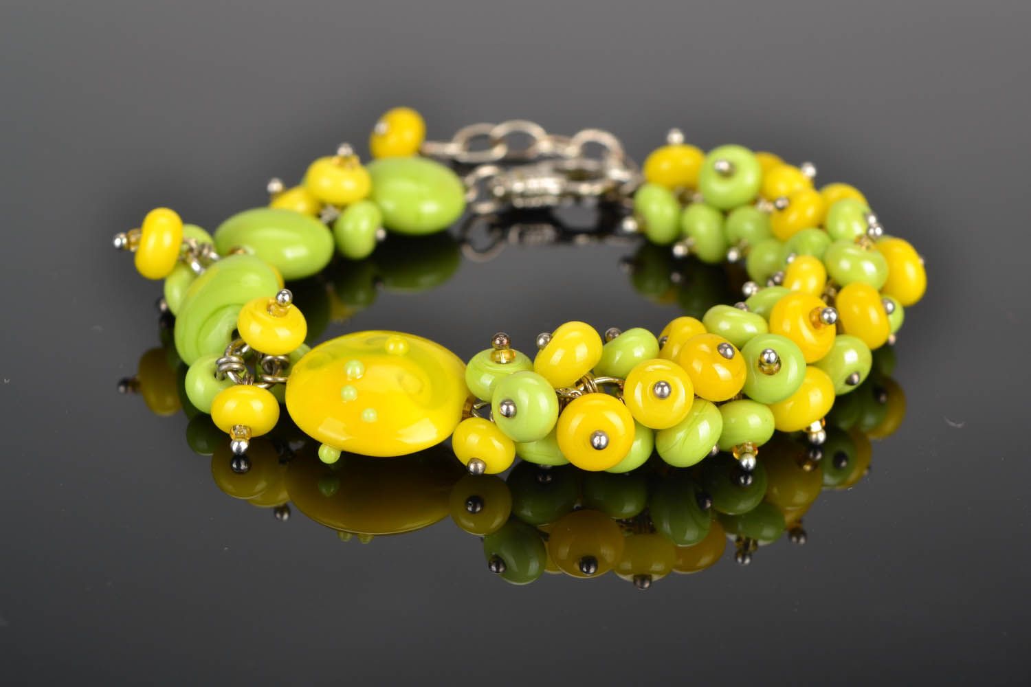 Yellow and green bracelet photo 2
