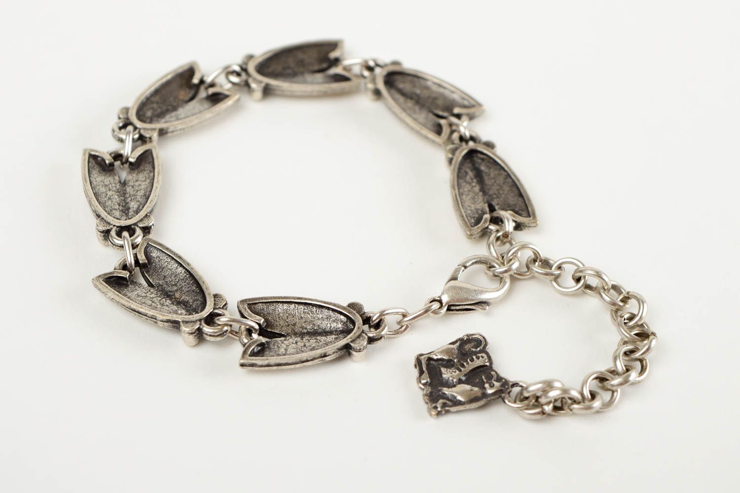 Beautiful handmade metal bracelet artisan jewelry metal craft handmade gifts photo 5