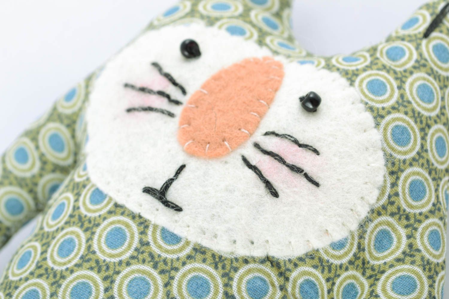 Handmade fabric toy Cat photo 2