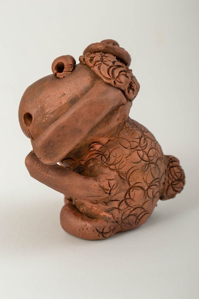 Figur aus Ton handgemacht Keramik Deko Tier Statue Deko Ideen Haus originell foto 3