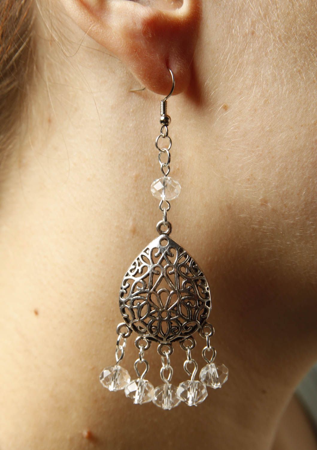 Metal accessories women earrings metal earrings large metal earrings for women photo 2